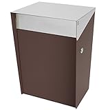 San Jose(サンノゼ) サンノゼ トール （壁掛けタイプ） 郵便ポスト ステンレス製 鍵付き おしゃれ 大型 アメリカンポスト 大容量 郵便受け 99.9％ 防水構造 日本製 チョコレート