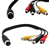Rosebe MIDI ケーブル, 5針 DIN プラグ Male へ 4RCA Female コンバータケーブルオーディオケーブルクワッドステレオシステム 1.5m