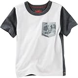 OSHKOSH(オシュコシュ) カラーブロックディノポケットティ グレー トップス半袖Tシャツ 18ヶ月【並行輸入】