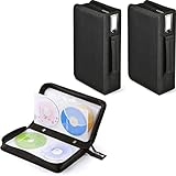 サンワダイレクト 【3個セット】 DVD CDケース ウォレット ファスナー付き ハンドル付き 96枚収納 ブラック 200-FCD028-3