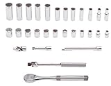 Stanley Proto J52222XL 3/8-Inch Drive Metric Combination Socket, Set, 12 Point, 29-Piece [並行輸入品]