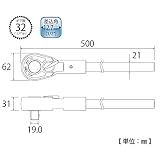 トップ(TOP) ラチェットハンドル 差込角19.0mm RH-6