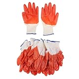 B Blesiya 作業用グローブ 　天然ゴム　ゴム付き手袋　軍手　保護手袋　五本指　保護手袋　爪付き　高品質