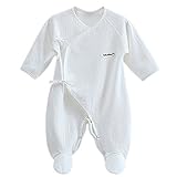 Aivtalk Baby Winter Adjustable Full Sleeve Kimono Layette Footie Romper Sleepwear for 3-6 Months Whi