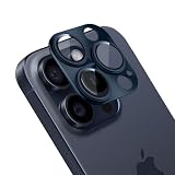 Apapeyaカメラ保護カバー iPhone 15 Pro/iPhone 15 Pro Max用 レンズ保護フィルム アルミ合金一体製 鎧のパターン仕様 サラサラ 一体感 アイフォン15プロ対応 レンズカバー 15プロマックス用 レンズ保護ケース 9H硬度保護性高い キズ防止 AR高透ガラス 防爆裂 露出オーバー防止（ブルー）