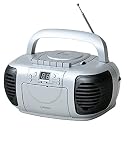 [山善] CDラジカセ AM/FM/ワイドFM FM補完放送対応 カセット CD 2電源対応 (AC/別売乾電池) リピート再生 プログラム再生 YCD-C700(S)