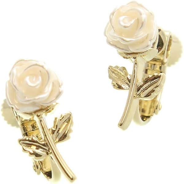 Amazon | 両耳用 薔薇 ネジ式 イヤリング 花 フラワー ゴールド Amazon | 両耳用 薔薇 ネジ式 イヤリング 花 フラワー ゴールド