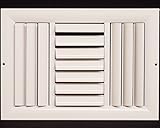 3ウェイアルミCurved Blade調節可能なエア供給HVAC Diffuser – フルコントロール垂直/水平エアフロー方向 – Wide Front End Overlap – Ventダクトカ