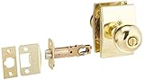 Schlage Lock Company F51AORB605CEN F51A ORBIT 605 CEN Century Deco Rose Entry Door Lock Bright Brass