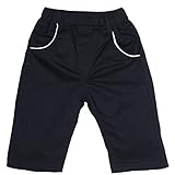 Domybest　子供服　男の子　ハーフパンツ　キッズ ボーイズ　ズボン ショーツ　5分丈　カジュアル (140（6-7歳）, ブラック)