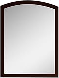 American Imaginations ai-18196 23.62-in。w x 31.5-in。HモダンBirch wood-veneer木製ミラーでコーヒー