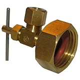 LASCO 17-8385 3/4 Female Garden Hose Thread by 1/4-Inch Compression Needle Valve Brass Adapter by LA