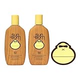 Sun Bumモイスチャライジングpjoxs日焼け止めローション、SPF 50 (2パック)