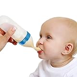 Newborn Baby Squeezing Feeding Bottle Silicone Training Rice Spoon Infant Cereal Food Supplement Fee