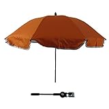 Lovelybabyベビーカー傘 任意の方向 曲げる可能 ビーチパラソル 紫外線防止 (オレンジ)