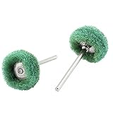 uxcell ダイヤモンドバー　ロータリー研削ビット　Tテープ　10 x 25mm　バフ研磨用　グリーン　2個入り