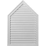 Ekena Millwork GVPE24X30F 24-Inch W x 30-Inch H x 1 3/4-Inch P Peaked Gable Vent Louver, Functional 