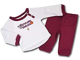 (NBA) エヌビーエー ベビー/赤ちゃん Tシャツ＆パンツ　セットアップ (6M (3-6ヵ月頃 65cm-70cm), 白ワインレッド”キャバリアーズ”) [並行輸入品]