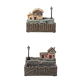 Dovewill 2個　お買い得　全２様式選ぶ　かわいい　ハウス形　植木鉢　フラワーベッド　ポット　プランター　盆栽　ボックス　樹脂製　インテリア - 様式2