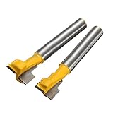 Fenteer 2本入り　木工カッター　シャンク鍵穴ルータービット 1/4インチ*3/8インチ