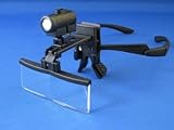 ライト&フレーム付クリップ式精密双眼ルーペ【CW-20LED】