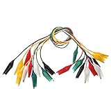 Biuuu ワニ口クリップ試験リードセット10個ジャンパードラートワニクロコダイル電気ケーブルクランプ