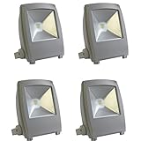 LED投光器 50w 4個セット 薄型 フラットライト 発光色 6000K 防雨型 360度角度調整可 広角120度 3M電源コード付