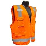 Radians SV7O4X Class 2 Solid Front Mesh Back Surveyor Saftey Vests Orange 4 Extra Large [並行輸入品]