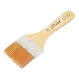 絵筆 アーティストオイル ペインティングブラシ　油絵用筆　木製ハンドル　幅5.1cm　オレンジ　2本入り