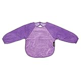Mum2Mum (マムトゥーマム) 長袖付ワンダービブ エプロン パープル 6～18ヶ月 ベビー スタイ よだれかけ [並行輸入品]