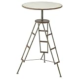 シックなアイアンテーブル　直径60×高さ104cm