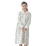 [AMANGU]パジャマ　ルームウエア　ネグリジェ　マタニティ　ワンピース　前開き　授乳口付き　花柄 秋冬　産前産後　女性　肌着ポリエステル　ポッケト付き　ゆったり　外出　サイズＭ、Ｌ 、XL　ふわふ
