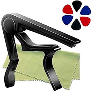 RocksoN ギターカポタスト ピック6枚 ファイバークロスセット