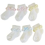 Sunny Step(サニーステップ） ベビーソックス オフ メロウ リボン 3足セット 7-8cm　9-11cm 日本製 17A-149 (7-8ｃｍ, BL&YE)