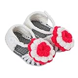 Baby Newborn Toddler Infant Prewalker Hand-knitted Wool Crochet Crib flower sandal Shoes ベビー・ガールズ カラ