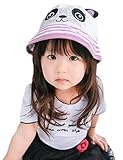 (スマイル ワキキ)Smile YKK バケット ハット キッズ サファリハット 女の子 ベビー帽子 日よけ 赤ちゃん キャラクター 顎紐 54