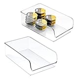 InterDesign 食品 収納 ラック パントリー キャビネット Linus Lサイズ 2個セット クリア 57030M2EJ