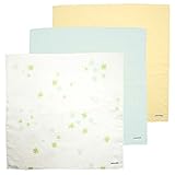 MIKIHOUSE(ミキハウスベビー)３重織り軽やかガーゼハンカチ３枚セット -,白