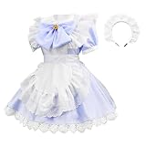 [vigerkar] メイド服 コスプレ ロング ワンピース レディース 猫様メイド メイドコスプレ 豪華セット ロリータ 初心者 ゴスロリ クラシカル コスチュームセット 大人 ハロウィン仮装 フリル 演出服 変装パーティー (A/XL)
