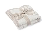 【メッセージカード付】 ベアフットドリームス ブランケット Cozychic ABC Blanket ベビーブランケット 出産祝い ひざ掛け ベビー ひざかけ ギフト対応 （Stone/Cream ）