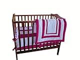 Baby Doll Bedding Modern Hotel StyleMini Crib/ Port-a-Crib Bedding, Hot Pink by BabyDoll Bedding