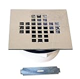 ウエストブラスd206ps 2で。Sch 40 Pvcシャワー排水with 4 – 1 / 4 in。正方形カバー D206PS-26 1