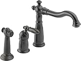 Delta 155-RB-DST Victorian Single Handle Kitchen Faucet with Spray, Venetian Bronze [並行輸入品]
