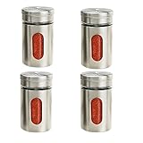 調味料缶 ステンレス 調味料入れ セット 調味料ポット 塩 容器 スパイスボトル 塩 コショウ 砂糖入れ 調味料ポット キッチン 台所 (4個)