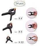 Adjustable Heavy Duty Spring Clamps set 34-Piece Muslin Clamps for Photo Studio Backdrops Background