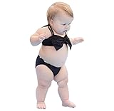 singleluci幼児用ガールズ無地水着水着ビキニセットブラック カラー: ブラック
