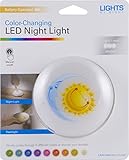 ライトby Night変光LEDナイトライト、8異なる色、電池式、手動on / off、自動オフ、として使用ソフトホワイトライト、懐中電灯、太陽と月デザイン、39053