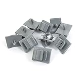 uxcell ケーブルホルダークランプクリップ マネジメントスタンドコード グレー CPS-0708 10個入り