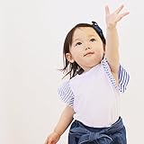 CORVa 子供服 女の子 Tシャツ 半袖 半そで 80cm-130cm キッズ 姉妹 兄妹 姉弟 おそろい (130cm, アクアホワイト)