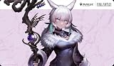 『マジック：ザ・ギャザリング――FINAL FANTASY』 プレイヤーズラバーマット 「キャラクター」ボーダーレス版 《魔女、ヤ・シュトラ・ルル》 MFR-07
